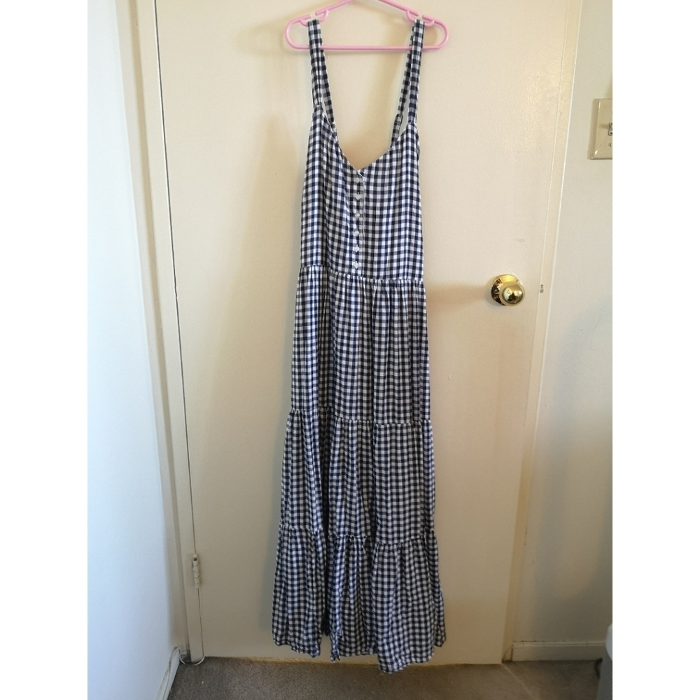 Old Navy large gingham maxi dress